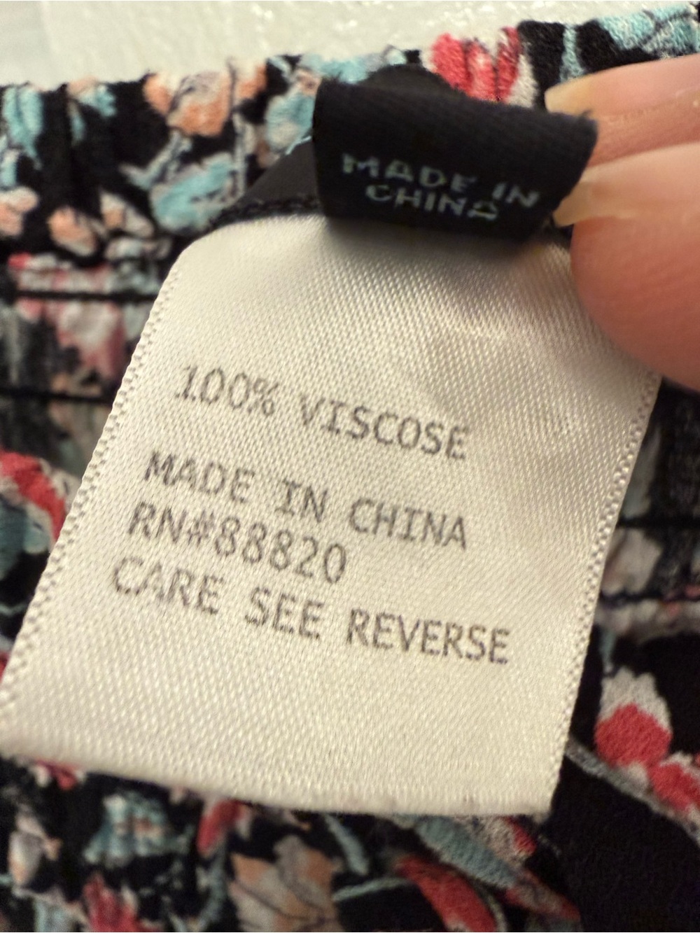 Cynthia Rowley Floral Black Maxi Skirt with Pink Rose Print - Picture 5 of 5